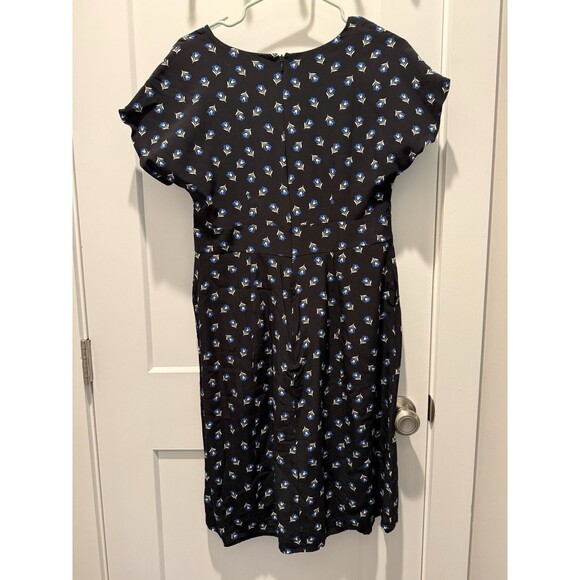 Women’s Boden 8R Floral Empyre Waist Midi Dress Medium Short Sleeve V-neck - Picture 5 of 7